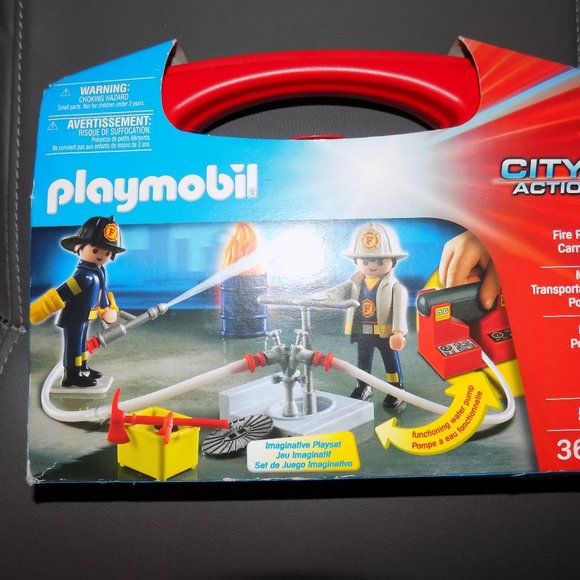 Fire Rescue Carry Case PLAYMOBIL City Action NEW - Picture 1 of 3